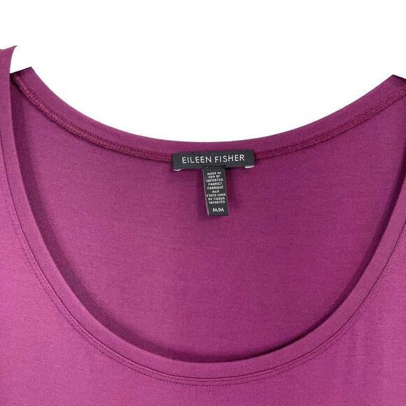 Eileen Fisher jersey tunic dress Sz M soft comfy lagenlook - Picture 3 of 6